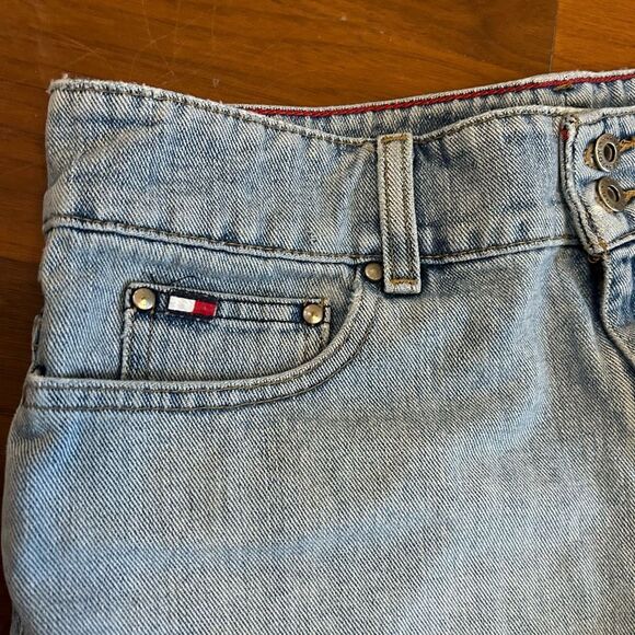 Tommy‎ Hilfiger vintage women's denim jean mom short size 8 double button - Picture 6 of 9
